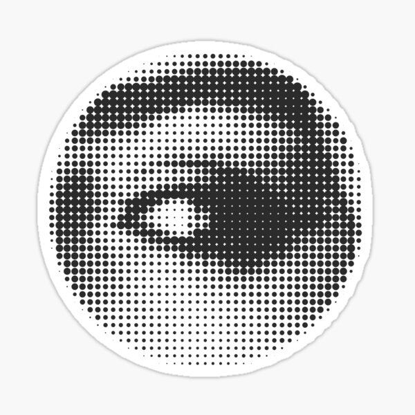 Autocollant pour les yeux inspiré de Fornasetti (blanc) Sticker