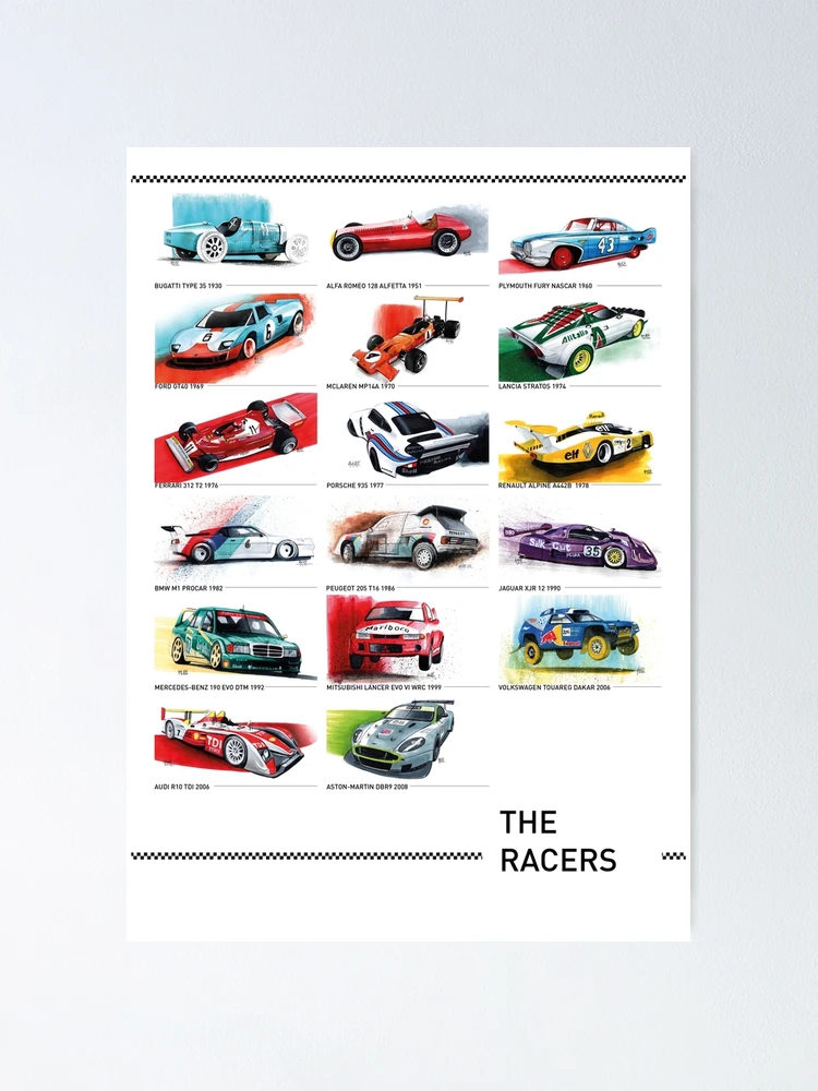 Thumbnail 1 of 3, Poster, The Racers designed and sold by Alt_ Illustrations.