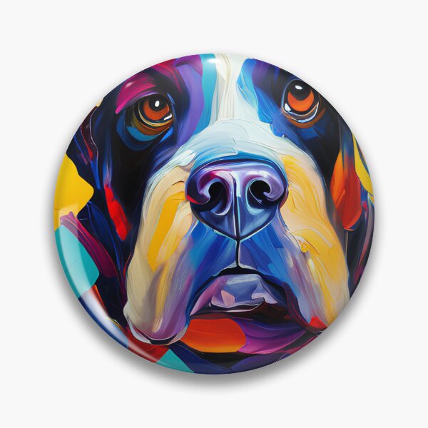 Item preview, multi-coloured abstract dog designed and sold by David-Howells.