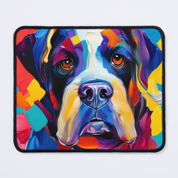 Item preview, multi-coloured abstract dog designed and sold by David-Howells.