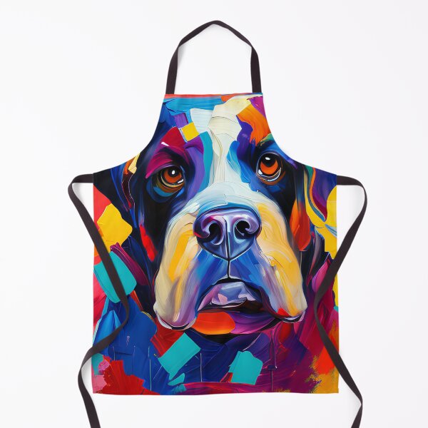 Item preview, multi-coloured abstract dog designed and sold by David-Howells.