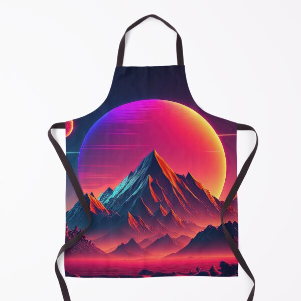 Item preview, Vibrant Vista: A Retrowave Tribute to the Beauty of the Mountain Sunset designed and sold by Mullet Monkey.
