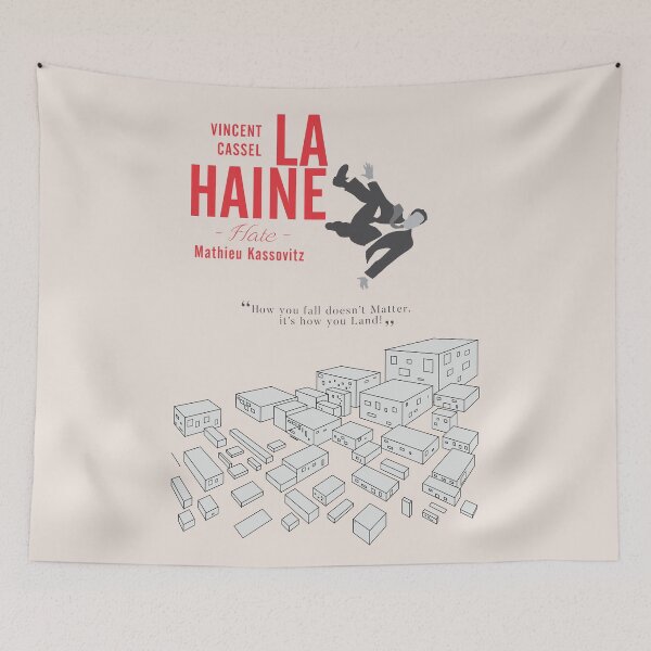 Item preview, La Haine (Hate) Vincent Cassel,  Mathieu Kassovitz, alternative movie poster, 1995 french film about banlieue life designed and sold by Spallutos.