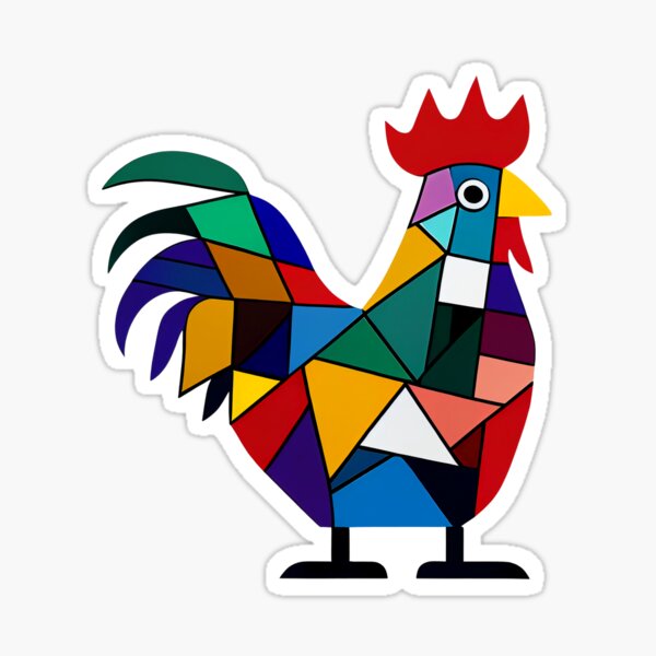 cursillo colorful rooster Sticker