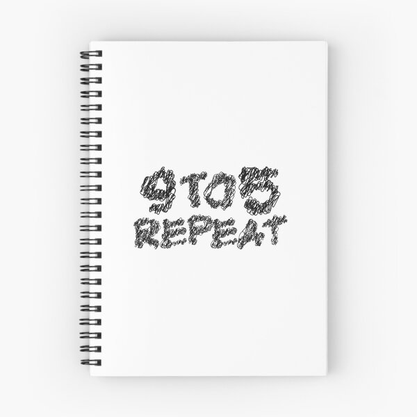 Item preview, 9 to 5 repeat scribble art typography designed and sold by KondeHipe.