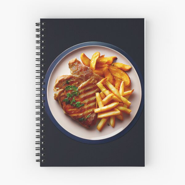 Item preview, Pork Chop and French Fries on a Plate designed and sold by Voyshop.