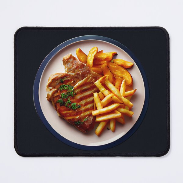 Item preview, Pork Chop and French Fries on a Plate designed and sold by Voyshop.