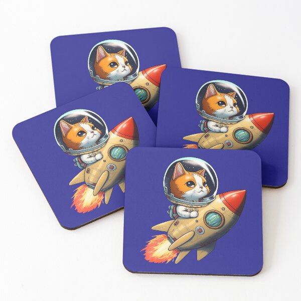 Item preview, Cartoon Kitty Cat in Rocket Ship Sticker designed and sold by ChrisM63.
