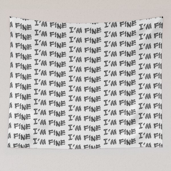 Artikelvorschau, I'm Fine scribble art typography entworfen und verkauft von KondeHipe.
