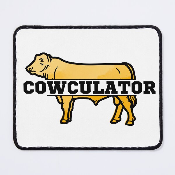 Item preview, Yellow Cowculator Cow lover designed and sold by FarmsteadAcers.