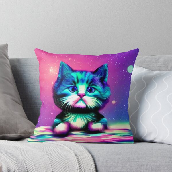Item preview, Spaced Out Dazed Cat Vaporwave Art  designed and sold by FantaExpression.