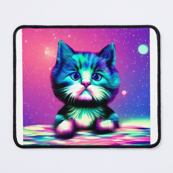 Item preview, Spaced Out Dazed Cat Vaporwave Art designed and sold by FantaExpression.
