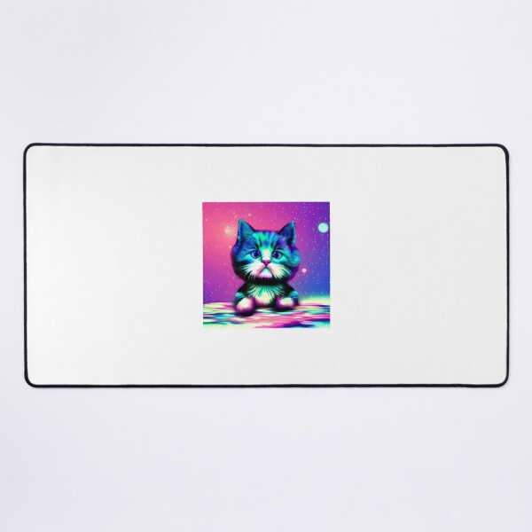 Item preview, Spaced Out Dazed Cat Vaporwave Art designed and sold by FantaExpression.