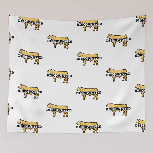 Item preview, Yellow "Discownted" Cow lover designed and sold by FarmsteadAcers.