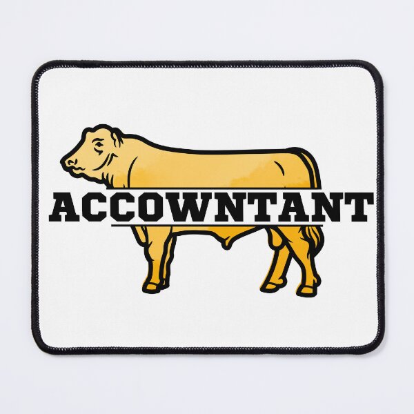 Item preview, Yellow "Accouwntant" Cow lover designed and sold by FarmsteadAcers.