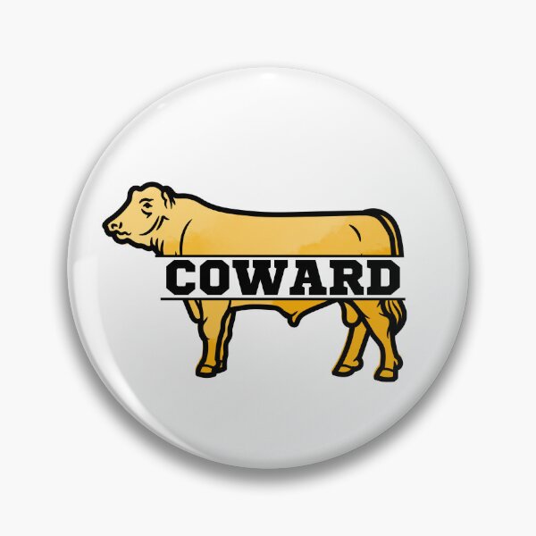 Item preview, Yellow "Coward" Cow lover designed and sold by FarmsteadAcers.