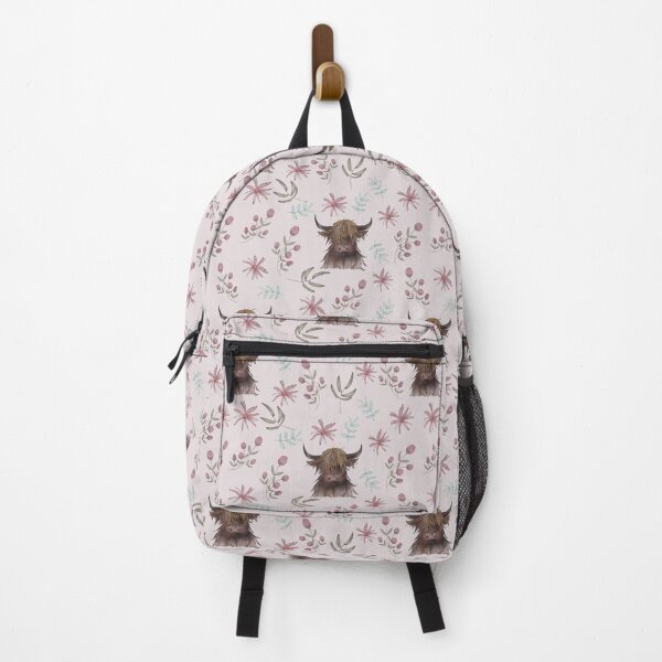 Item preview, Highland Cow Pink Floral designed and sold by ChantalDesign.