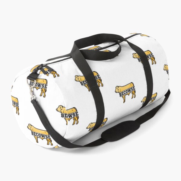 Item preview, Yellow "Becowse" Cow lover designed and sold by FarmsteadAcers.
