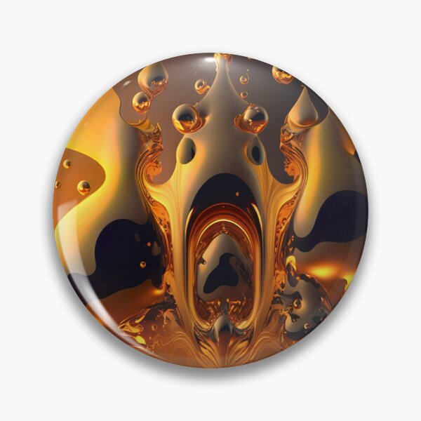 Item preview, AI Generated Futuristic Gold Droplet Explosions: Experience the allure of AI art without human intervention designed and sold by Globuwear.