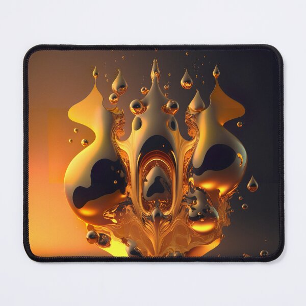 Item preview, AI Generated Futuristic Gold Droplet Explosions: Experience the allure of AI art without human intervention designed and sold by Globuwear.