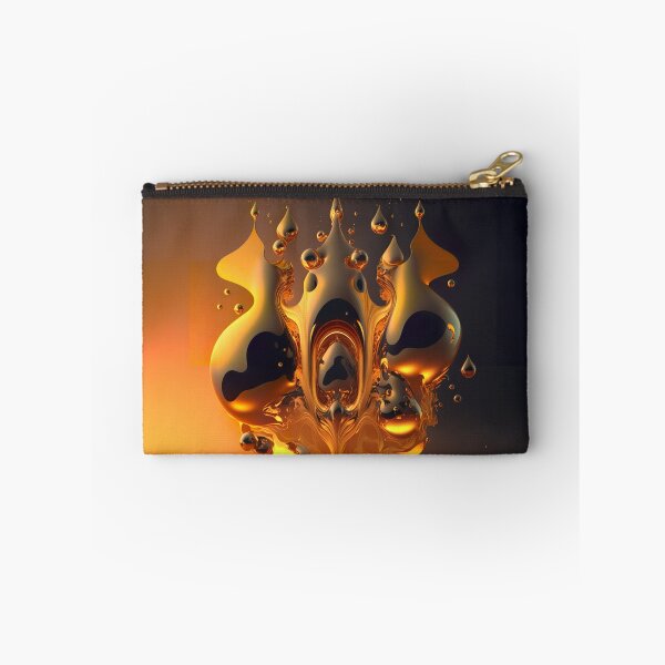 Item preview, AI Generated Futuristic Gold Droplet Explosions: Experience the allure of AI art without human intervention designed and sold by Globuwear.