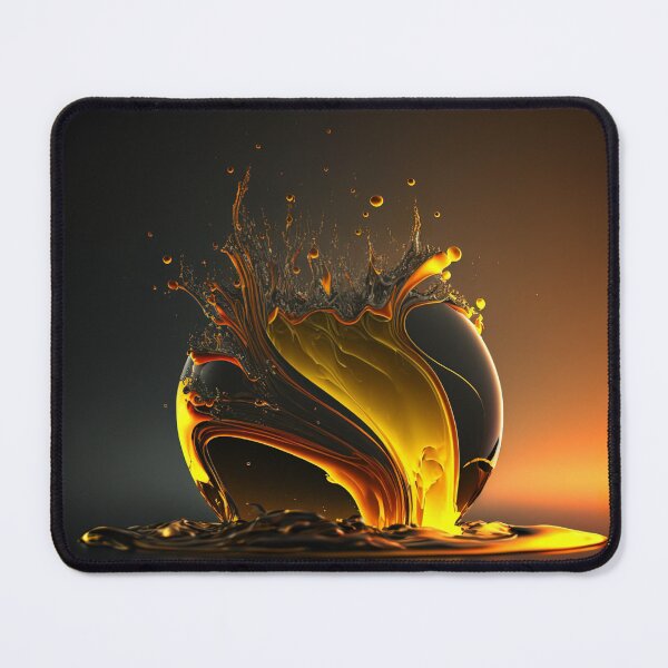 Item preview, AI Generated Futuristic Gold Droplet Explosions: Experience the allure of AI art without human intervention designed and sold by Globuwear.
