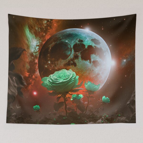 Item preview, Green Roses on an Alien World designed and sold by Healio2.