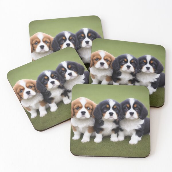 Item preview, 3 King Charles Spaniel Puppies designed and sold by jrcustomgrafix.
