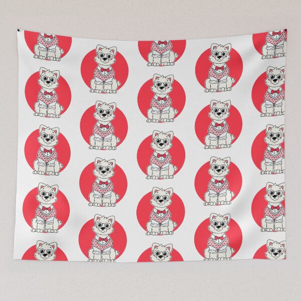 Item preview, Westie in a Heart Vest designed and sold by Olivia Bussiere.