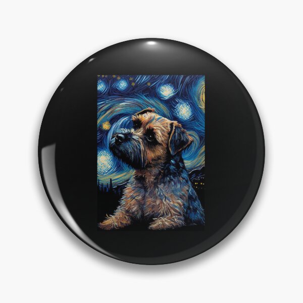 Item preview, Border Terrier in Starry Night Painting Dog Mom Dad T Shirt designed and sold by Baron-Hagen.