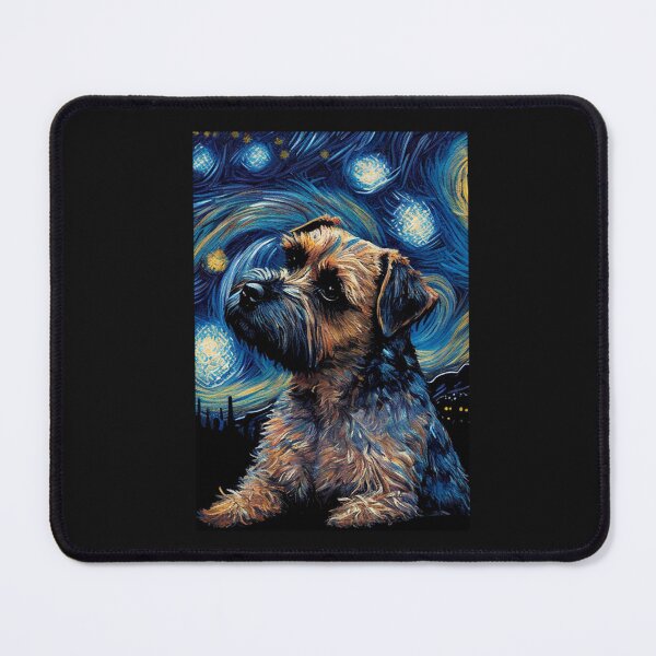 Item preview, Border Terrier in Starry Night Painting Dog Mom Dad T Shirt designed and sold by Baron-Hagen.