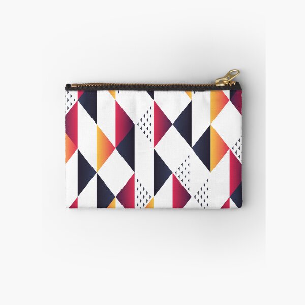 Item preview, Red Black White and Yellow/gold Triangle/diamond pattern designed and sold by leen12 Art Designs Prints.