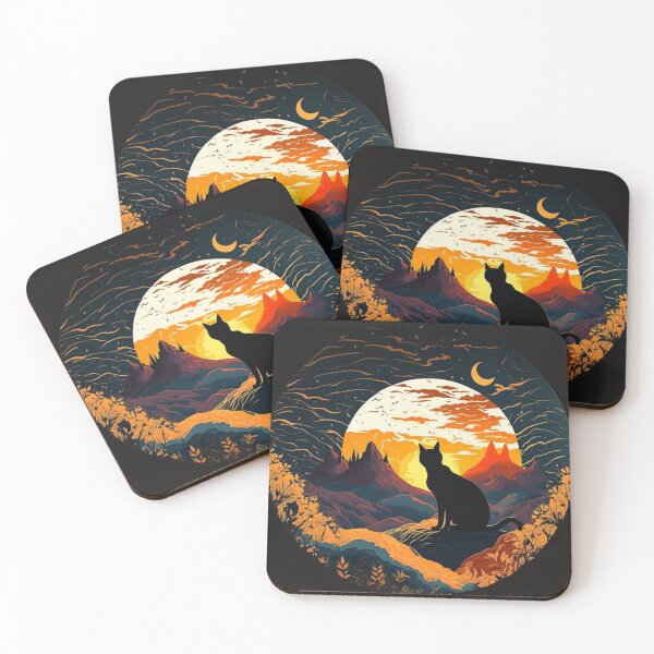Item preview, black cat on the hill designed and sold by Digital art 2023.