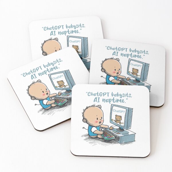 Item preview, "ChatGPT's AI Naptime: A Whimsical Watercolor Cartoon - The Perfect Gift for the Child-Lover in Your Life" ChatGPT Jokes Funny Quotes for Gifts designed and sold by The Commitment.