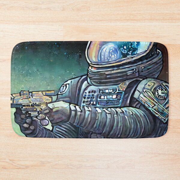 Item preview, Space Cop With Alien Weapon designed and sold by Peelya.
