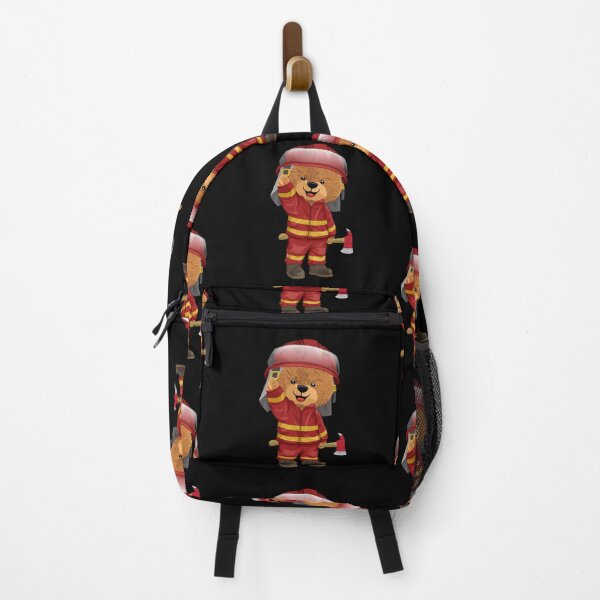 Item preview, Teddy bear with fireman axe in firefighter uniform designed and sold by Bhonard 21.