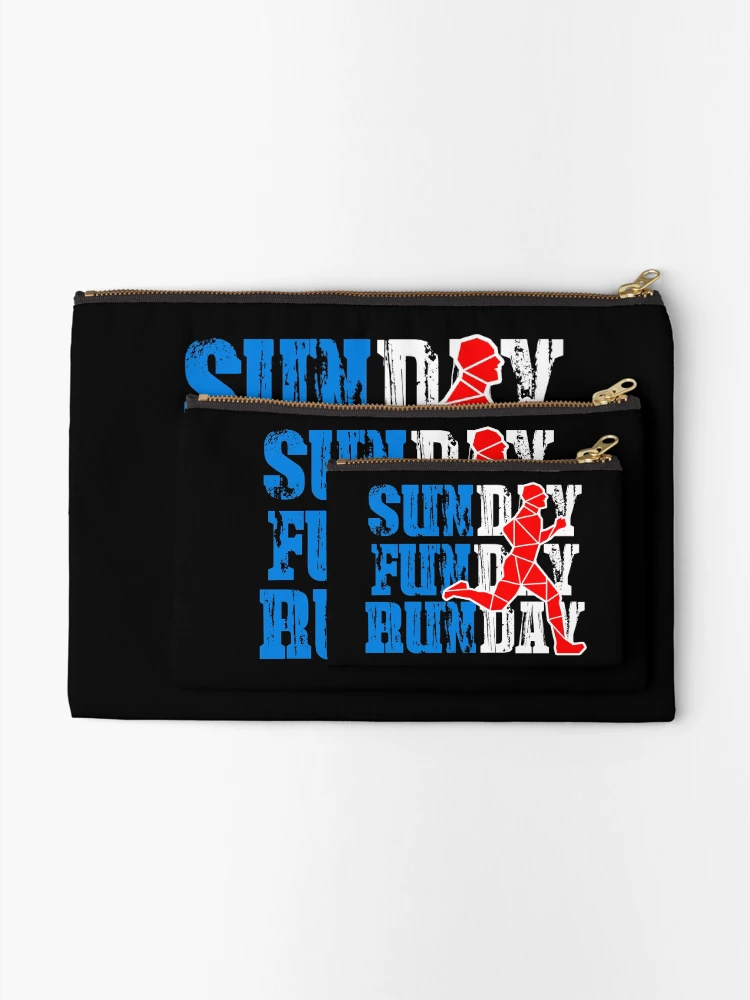 Thumbnail 2 of 4, Zipper Pouch, SUNDAY, FUNDAY, RUNDAY RED RUNNER MEN designed and sold by the Zarock Shop.