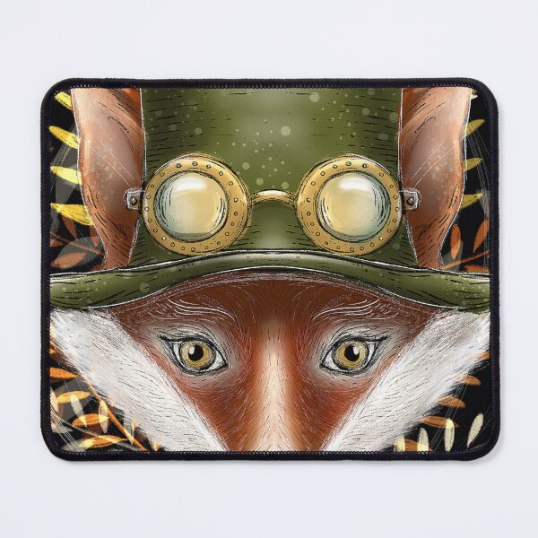 Item preview, Steampunk Fox in Top Hat designed and sold by MoonlightMoth.