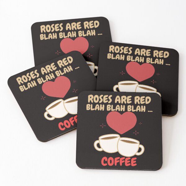 Item preview, Roses Are Red Blah Coffee Funny Valentines Day Coffee Lovers Barista Gifts designed and sold by Buyeseoshop.