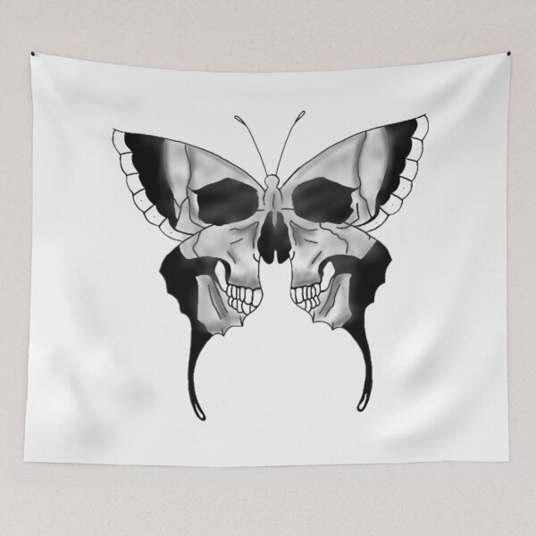 Item preview, human skull butterfly designed and sold by shamallau.