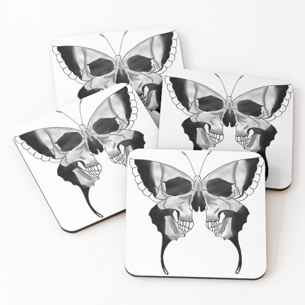 Item preview, human skull butterfly designed and sold by shamallau.