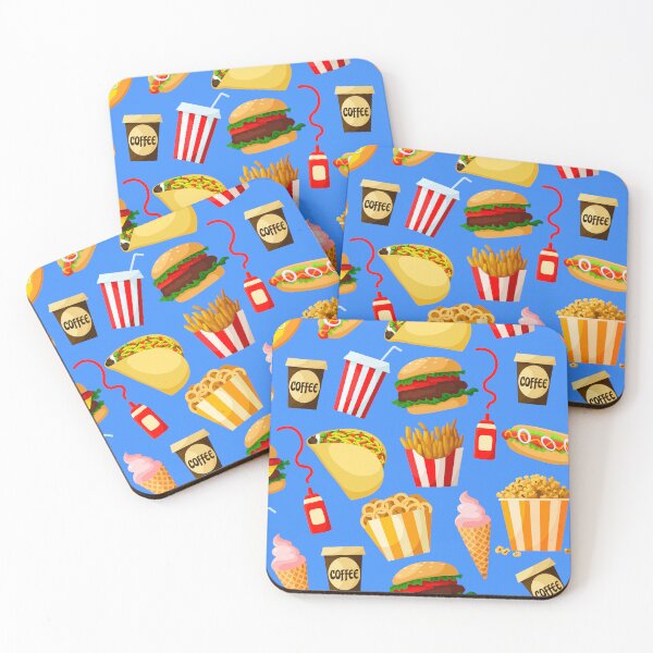 Item preview, Fastfood Snacks Pattern designed and sold by TheCatmeow2000.