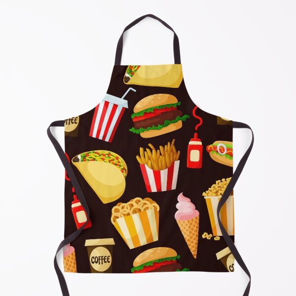Item preview, Fastfood Snacks Pattern designed and sold by TheCatmeow2000.