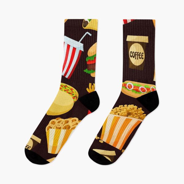 Item preview, Fastfood Snacks Pattern designed and sold by TheCatmeow2000.