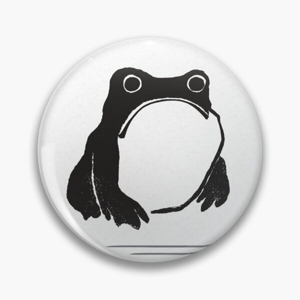Item preview, Japanese Frogs Watercolor Pattern, Black on White designed and sold by MadfishDesigns.