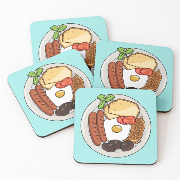 Item preview, English breakfast cartoon illustration designed and sold by Misscartoon.