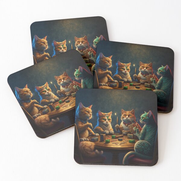 Item preview, Serious Poker Playing Cats designed and sold by koolandthecat.