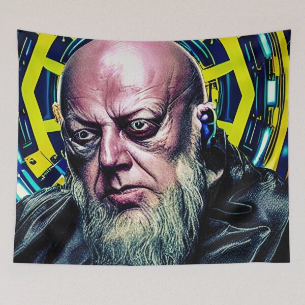 Item preview, Cyber Punk Aleister Crowley The Great Beast of Thelema as Old Man designed and sold by Ataraxia  Apparel.