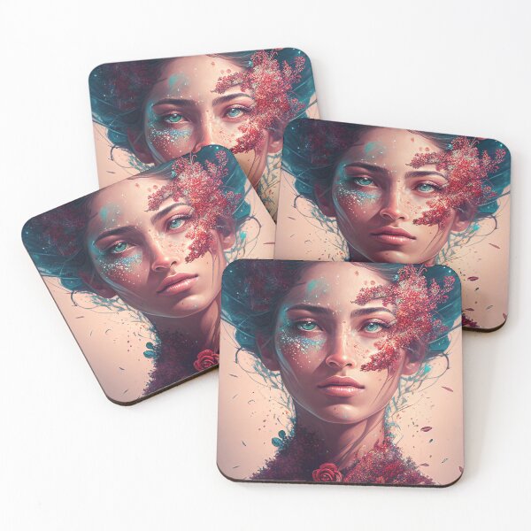 Item preview, Flowering Beauty: A Woman and Roses designed and sold by RobotBeardShop.