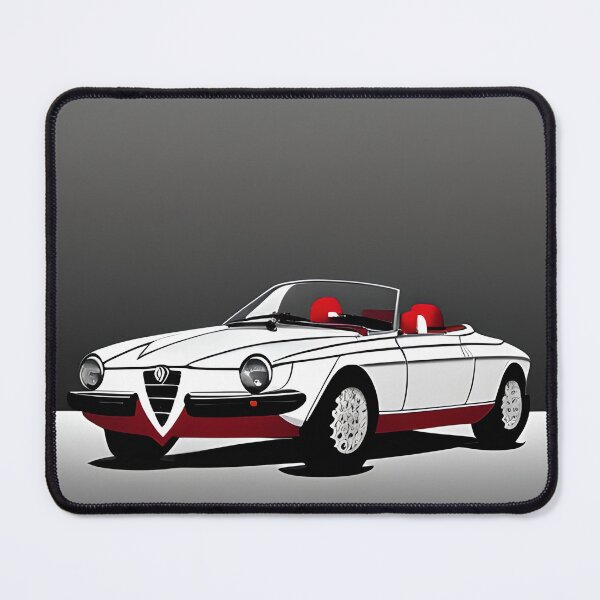 Item preview, Retro sports car: The epitome of Italian style - white red - roadster designed and sold by pixelatedworld.